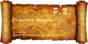 Praschek Norman névjegykártya